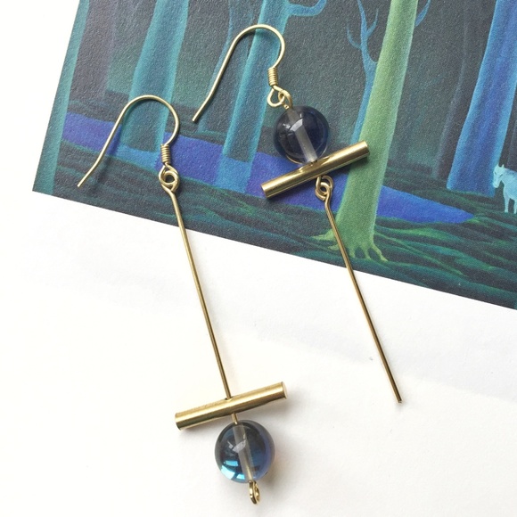 Original Design Minimalist Tourmaline Earrings - Picture 4 of 4